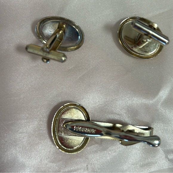 Parkway Damascene cuff links and tie clip- vintage - Picture 7 of 10
